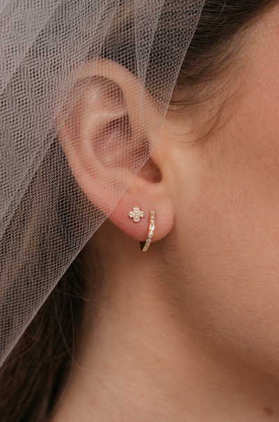 Diamond Kismet Studs | 14K Gold - The Cross Decor & Design