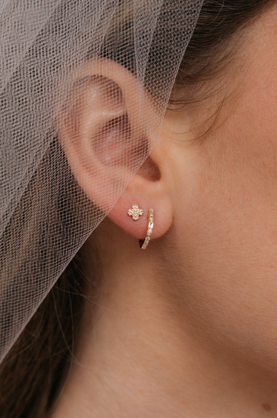 Diamond Kismet Studs | 14K Gold