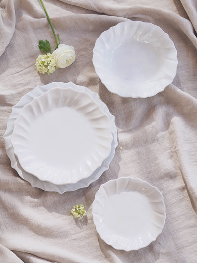 Incanto White Ruffle Salad Plate