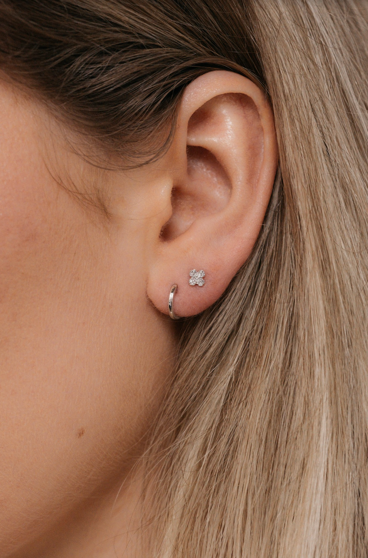 Diamond Kismet Studs | 14K Gold - The Cross Decor & Design