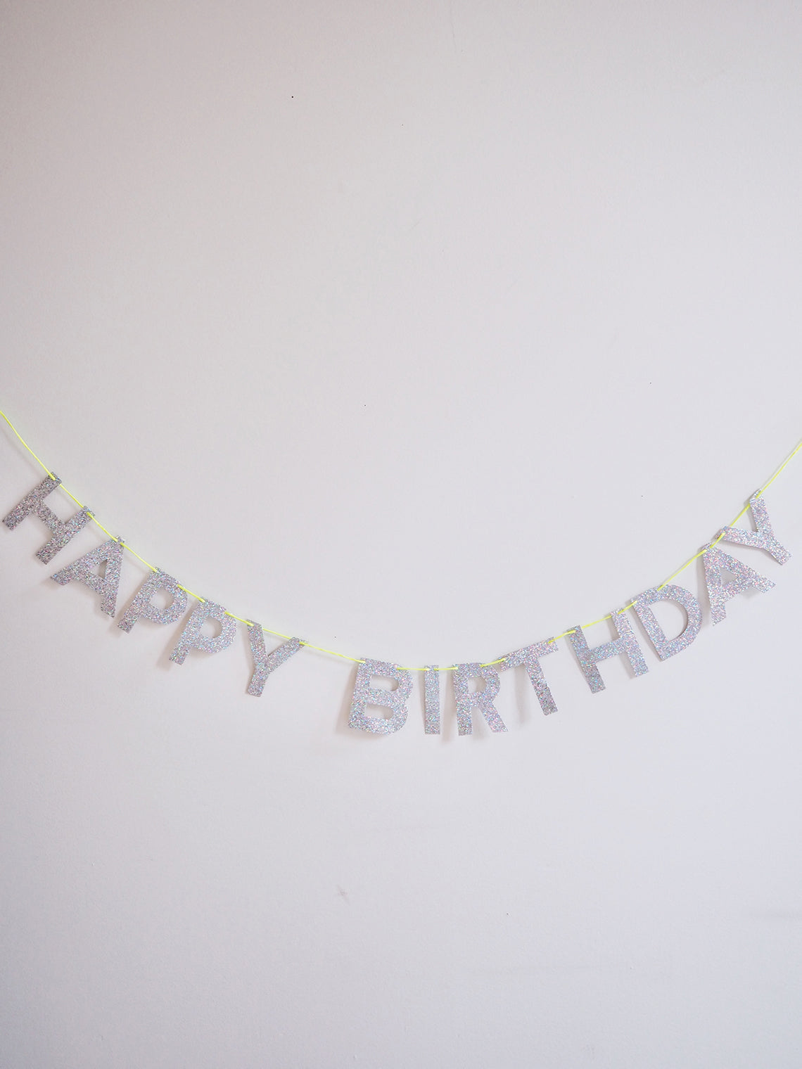 Silver Happy Birthday Garland