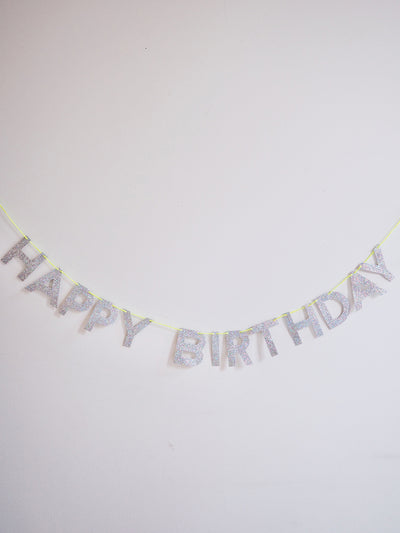 Silver Happy Birthday Garland - The Cross Decor & Design