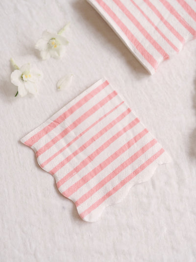 Pink Stripe Napkins | Small
