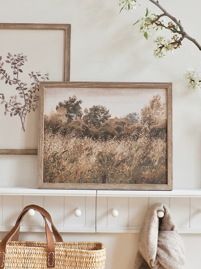 Wildflowers in the Meadow Framed Canvas Print