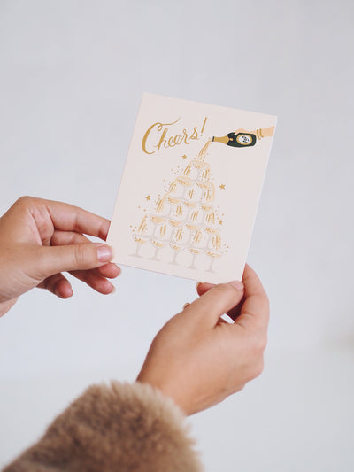 Champagne Tower Cheers Card - The Cross Decor & Design
