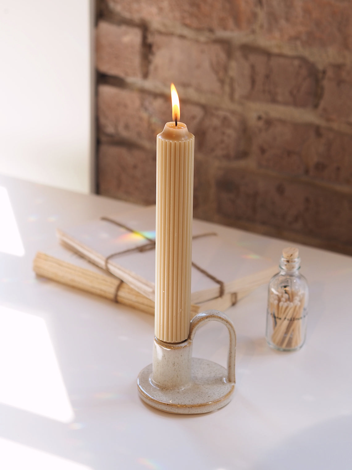 Beeswax Grecian Taper Candle