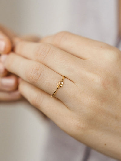 Honey Bee Ring | 14K Gold - The Cross Decor & Design