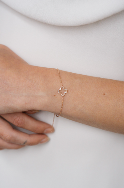 Diamond Open Kismet Bracelet | 14K Gold