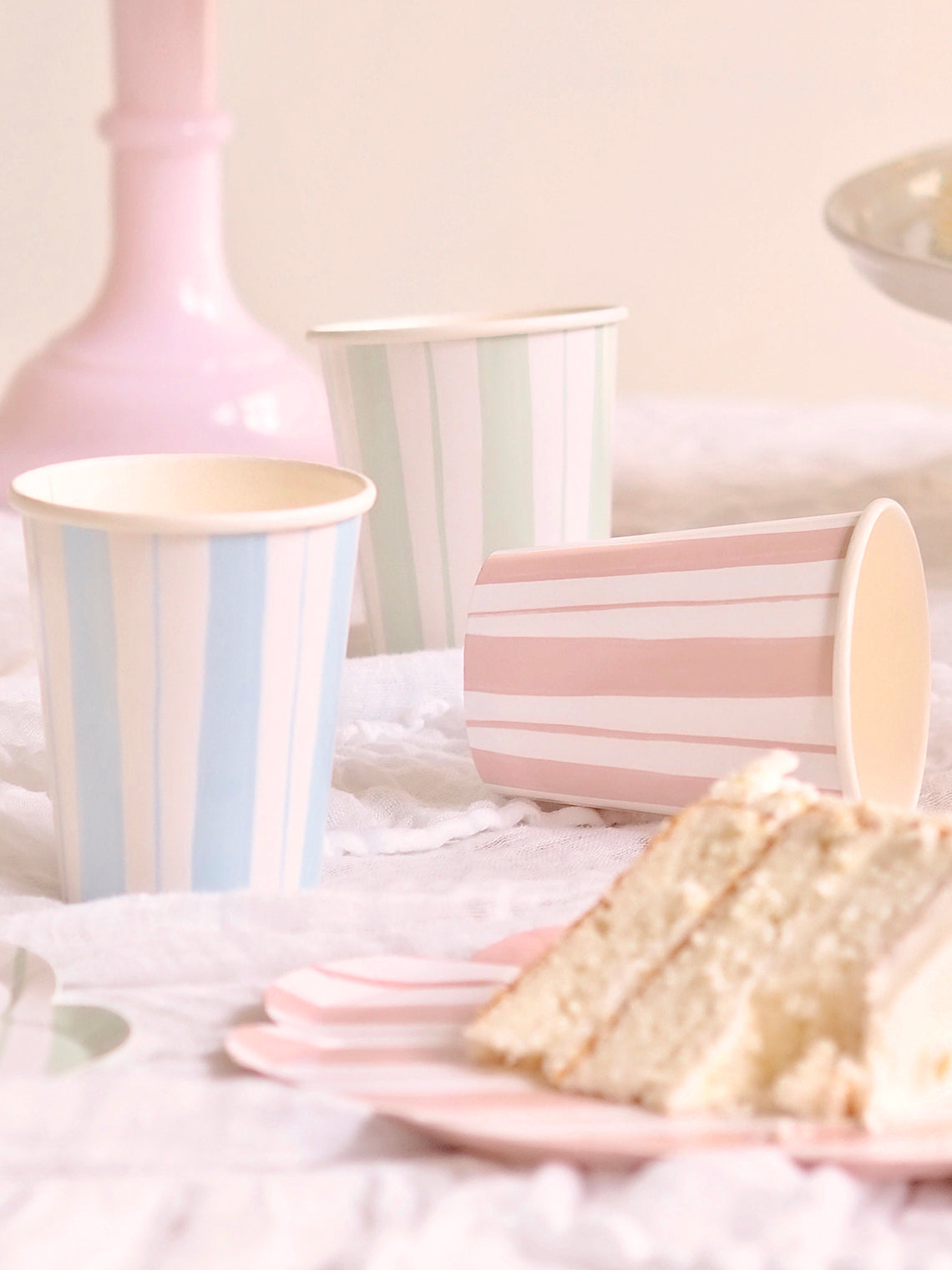 Ticking Stripe Party Cups - The Cross Decor & Design