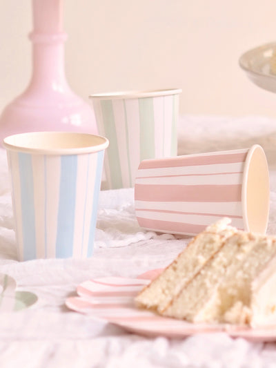 Ticking Stripe Party Cups - The Cross Decor & Design