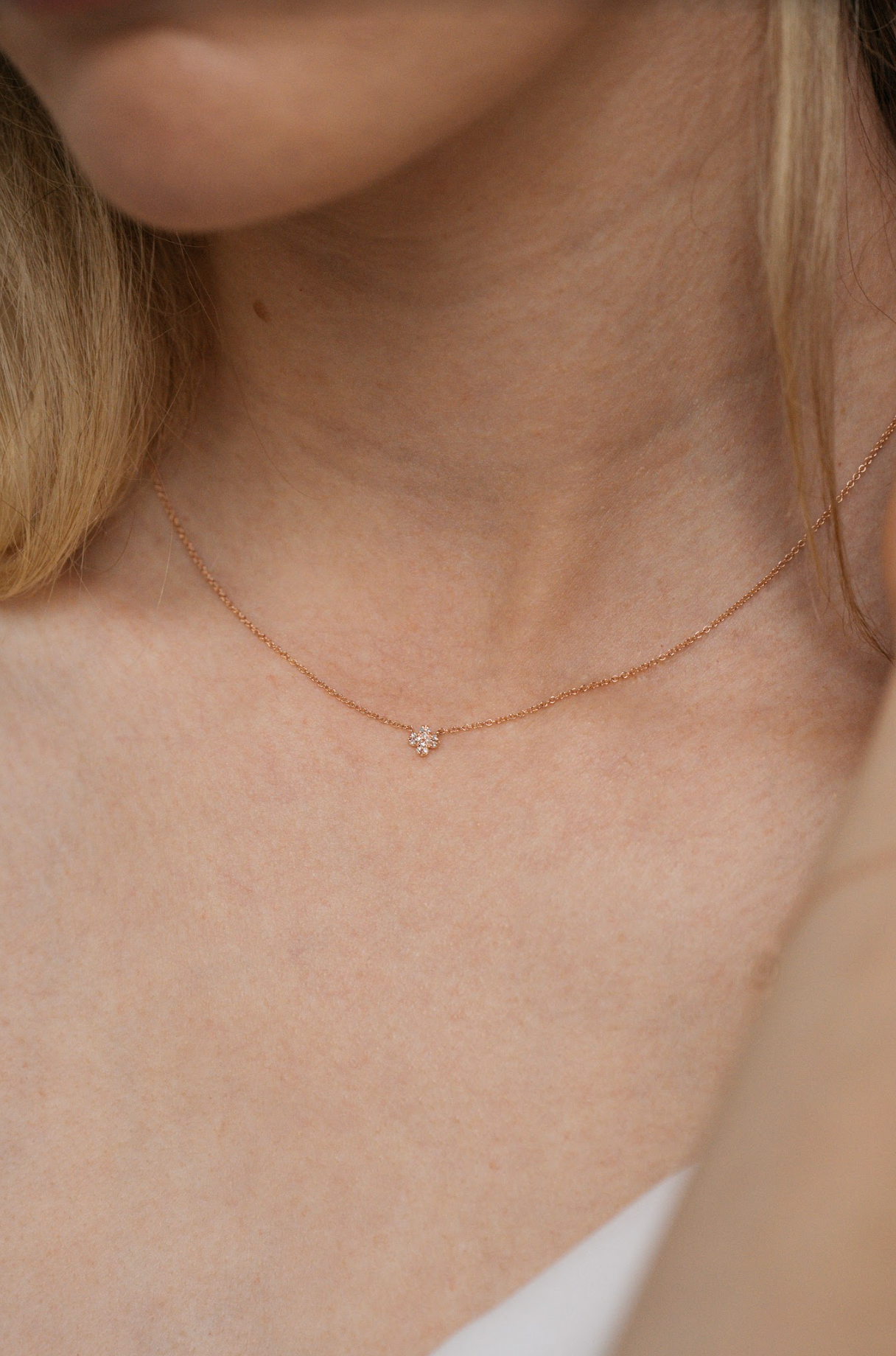 Diamond Kismet Necklace | 14K Rose Gold