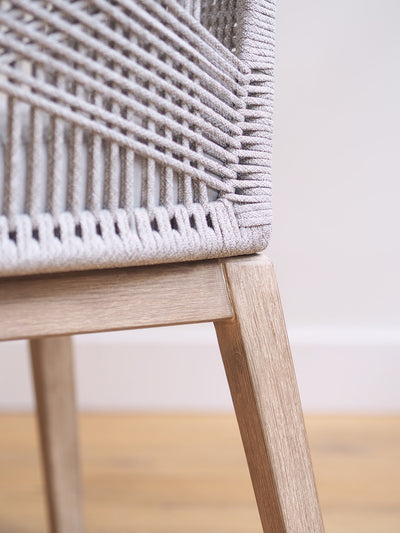 Lily Grey Loom Arm Chair - The Cross Decor & Design