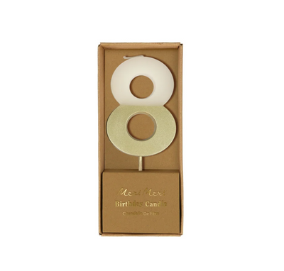 Gold Dipped Number Candles