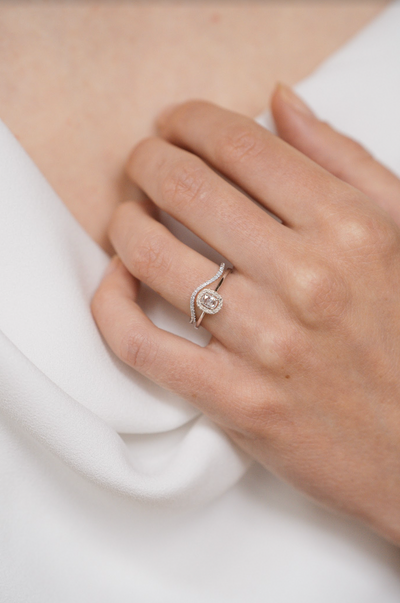 Diamond Aurora Rosecut Ring | 14K White Gold - The Cross Decor & Design