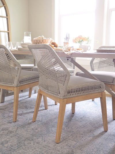 Lily Grey Loom Armless Chair - The Cross Decor & Design