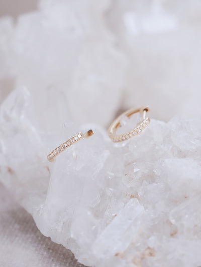 Diamond Maya Earrings | 14K Gold - The Cross Decor & Design