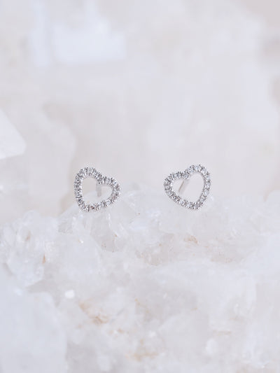 Diamond Cherish Earrings | 14K Gold - The Cross Decor & Design