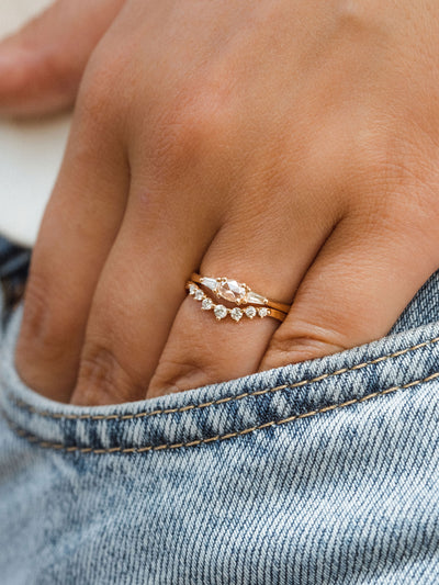 Diamond Jolie Ring | 14k Gold - The Cross Decor & Design