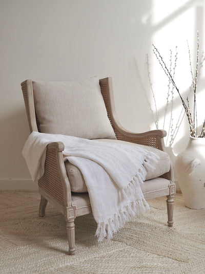 Montauk Pure White Throw - The Cross Decor & Design