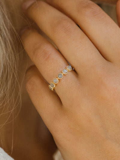 Zara Labradorite Ring | 14k Gold - The Cross Decor & Design