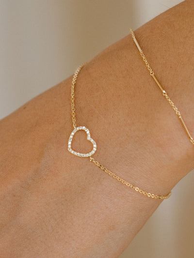 Diamond Cherish Bracelet | 14K Gold - The Cross Decor & Design