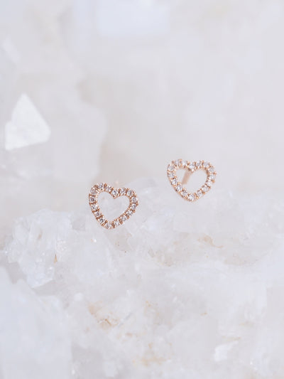 Diamond Cherish Earrings | 14K Gold - The Cross Decor & Design