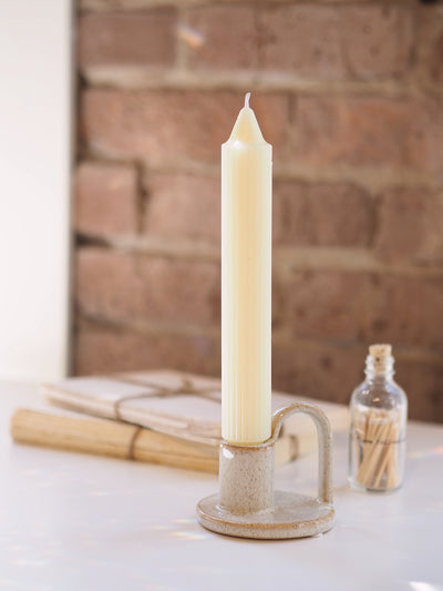 Ivory Grecian Taper Candle