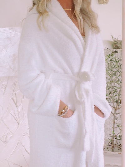 White Cozy Chic Adult Robe