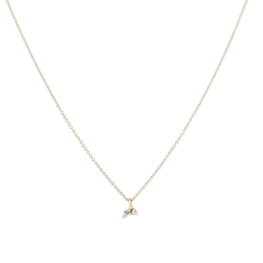 Diamond Lean On Me Necklace | 14K Gold