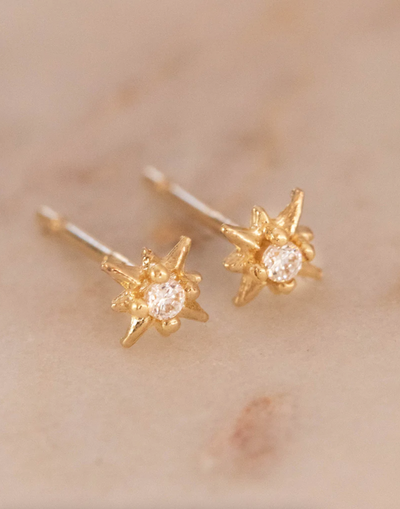 Starburst Studs | 10K Gold - The Cross Decor & Design