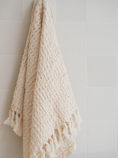 Natural Waffle Hand Towel