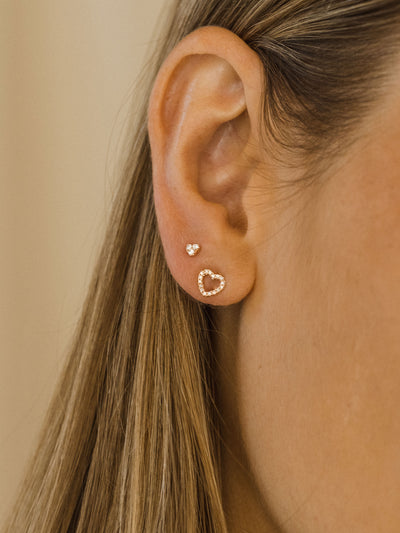Diamond Cherish Earrings | 14K Gold - The Cross Decor & Design