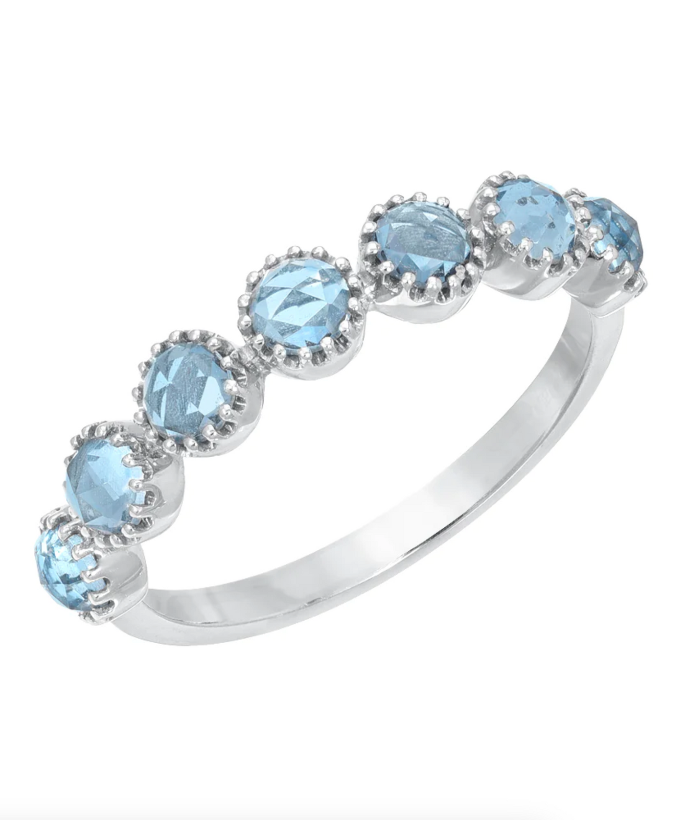 Zara London Blue Topaz Ring | 14K White Gold