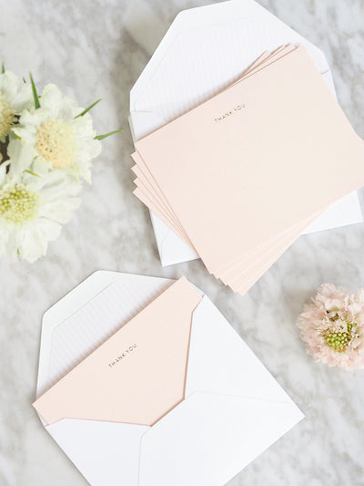 Pale Pink Thank You Note Set