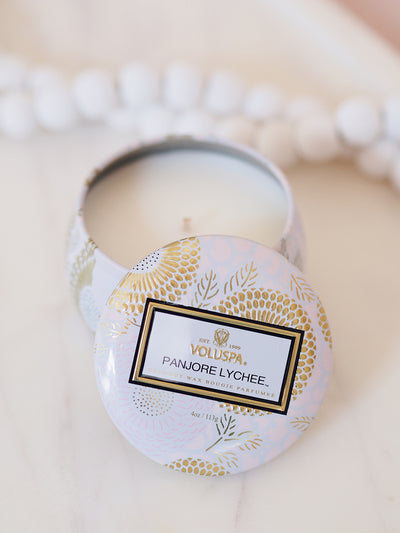 Panjore Lychee Mini Tin Candle