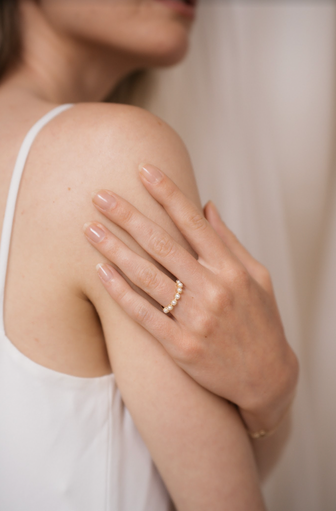Zara Pearl Ring | 14K Gold - The Cross Decor & Design