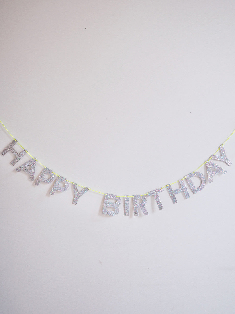 Silver Happy Birthday Garland