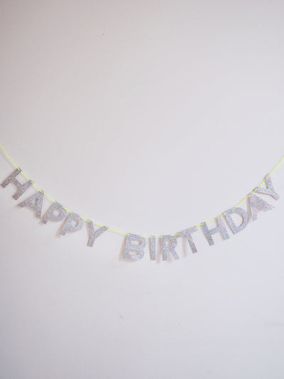 Silver Happy Birthday Garland - The Cross Decor & Design